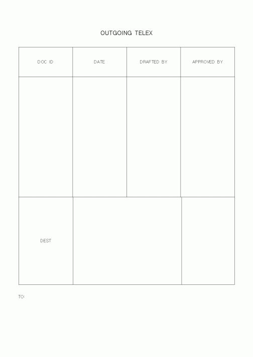 (총무)OUTGOING TELEX