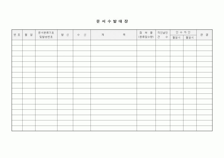 (경영)문서수발대장