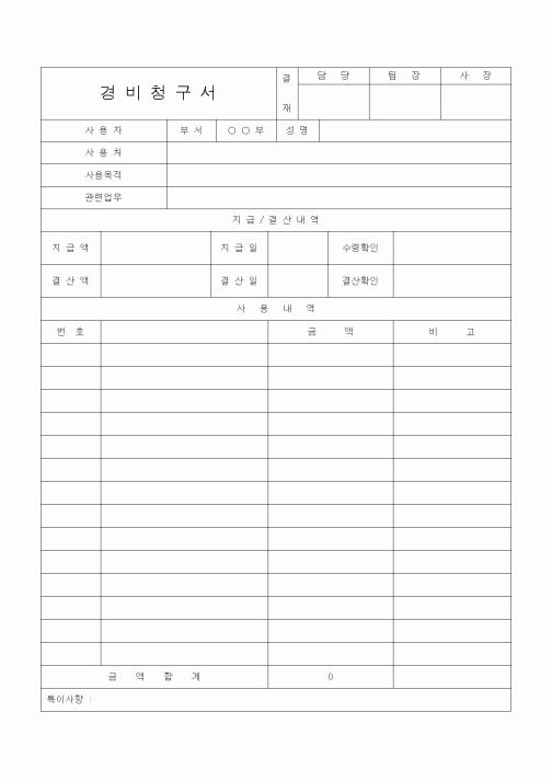(경리)경비청구서1