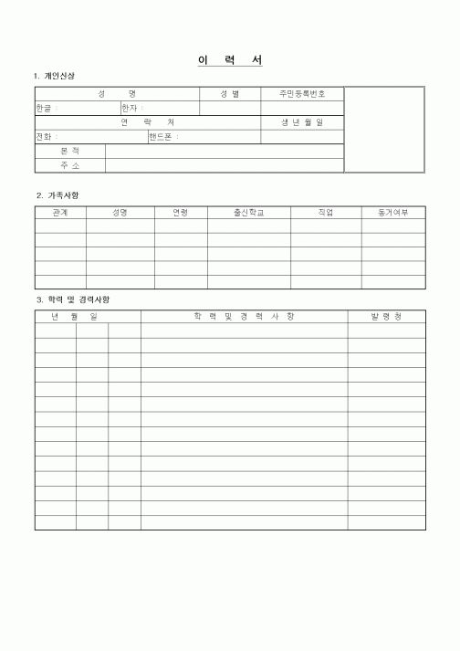 이력서