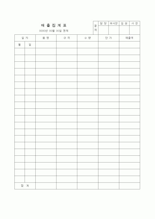 (총무)매출집계표1