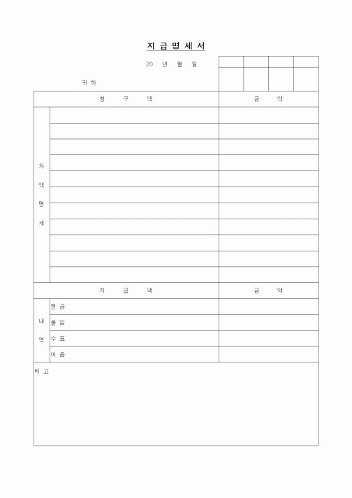(경리)지급명세서