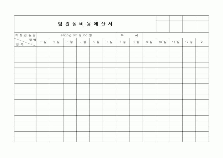 (세무/회계)임원실비용예산서2