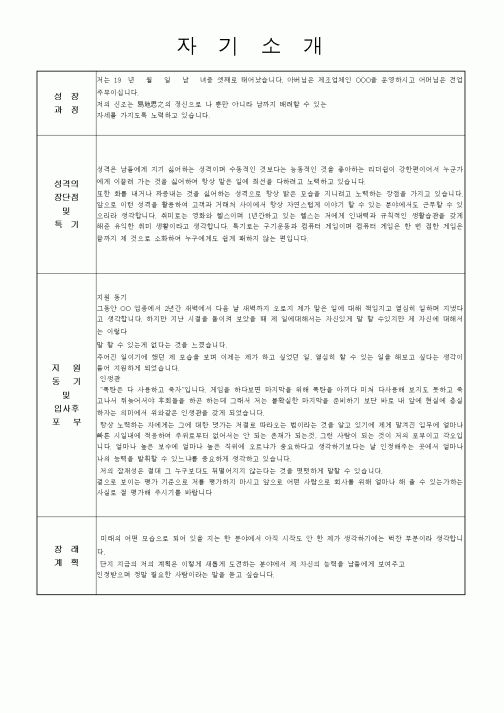 자기소개