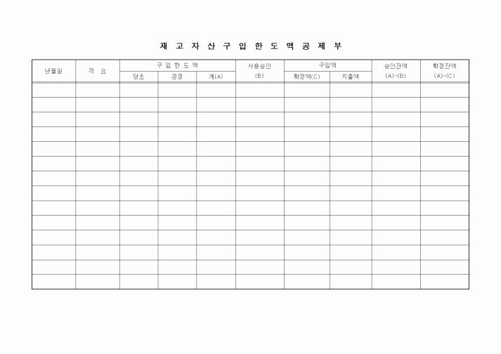 (경리)재고자산 구입한도액 공제부