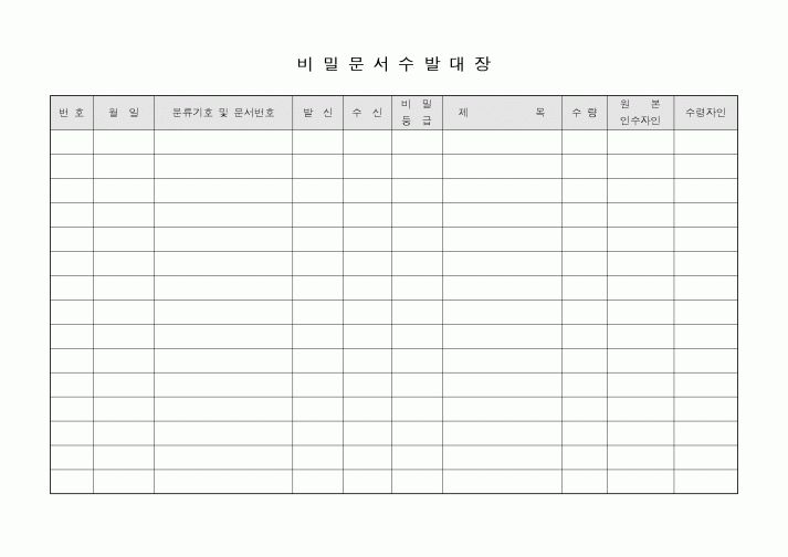 (총무)비밀문서수발대장1