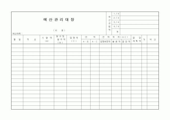 (경영)예산관리대장1
