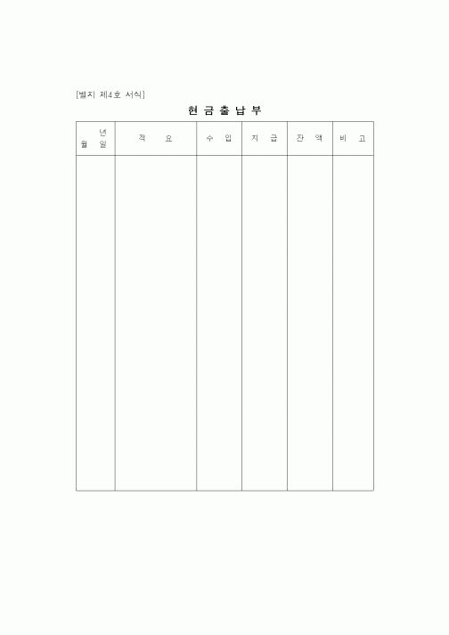 (기타)현금출납부
