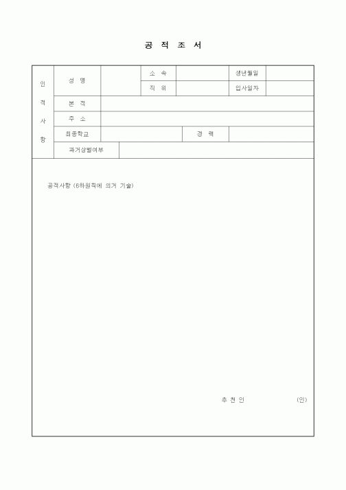 (인사/노무)공적조서4