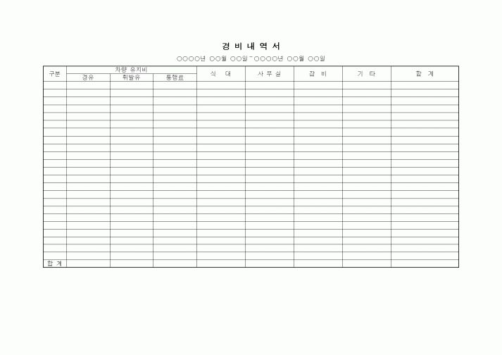 (세무/회계)경비내역서(2)