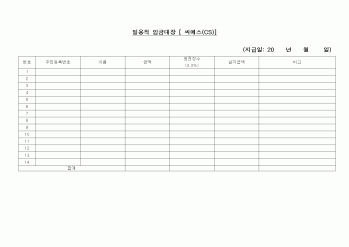 (노무관리)일용직 임금대장 [ 씨에스(CS)]