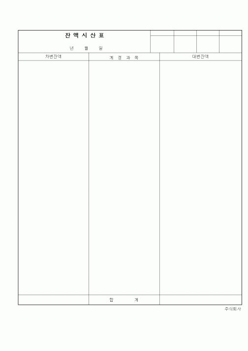 (세무/회계)잔액시산표1