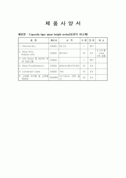 (제조/생산)제품사양서24