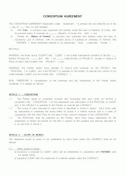 (영어서식)CONSORTIUM AGREEMENT