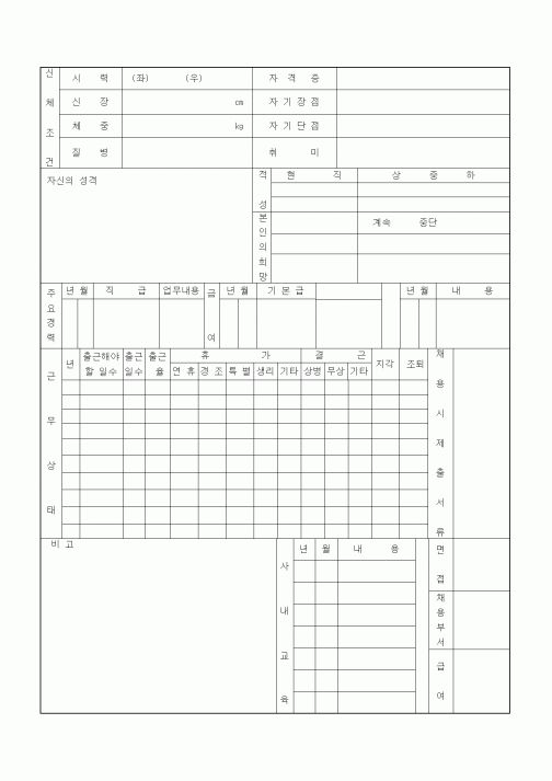 (인사/노무)사원카드(후면)1
