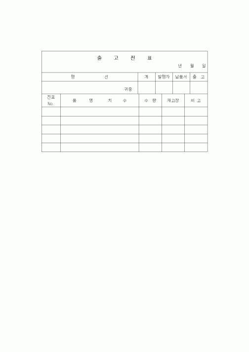(구매/외주서식)출고전표