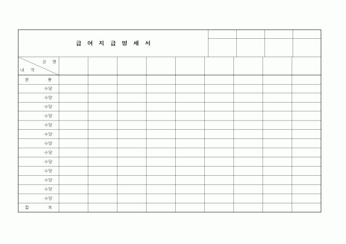 (세무/회계)급여지급명세서