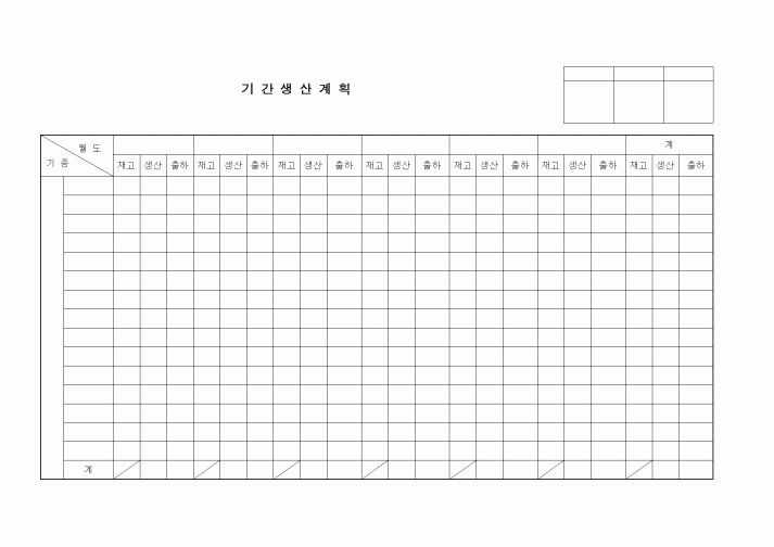 (제조/생산)기간생산계획2