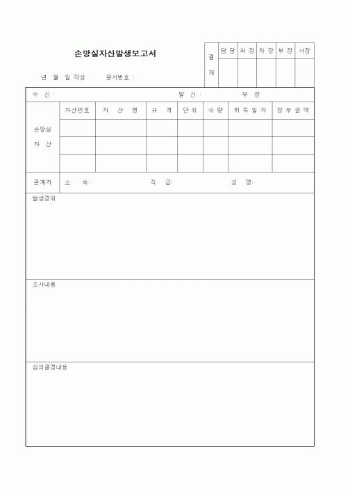 (총무)손망실자산발생보고서