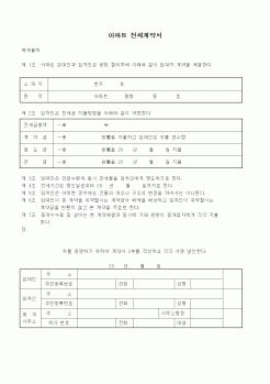 (부동산매매/임대)아파트 전세계약서