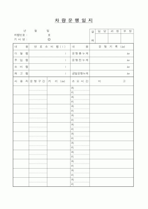 (총무)차량운행일지