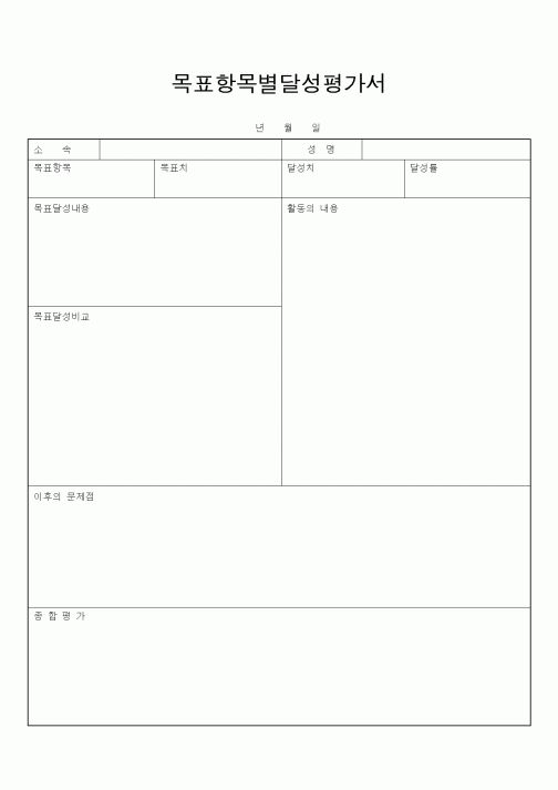 (총무)목표항목별달성평가서