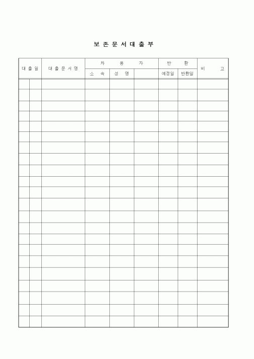 (총무)보존문서대출부