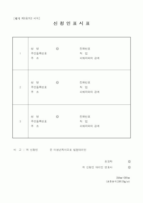(경찰청)신청인표시표