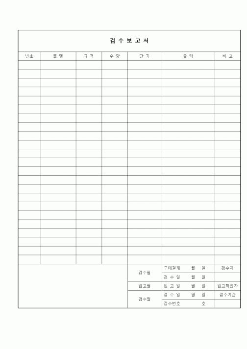 (구매/외주서식)검수보고서