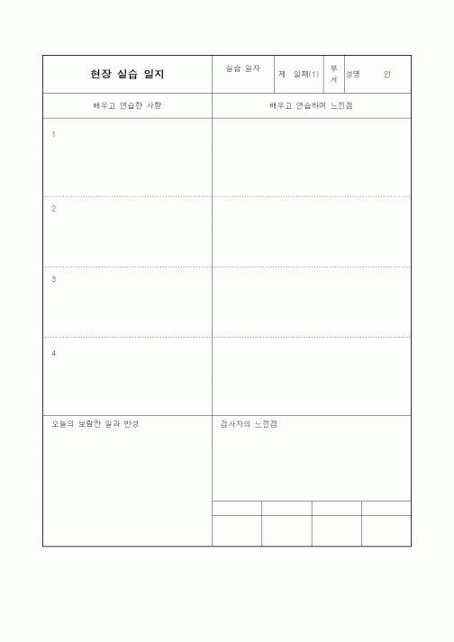 (인사/노무)현장 실습 일지3