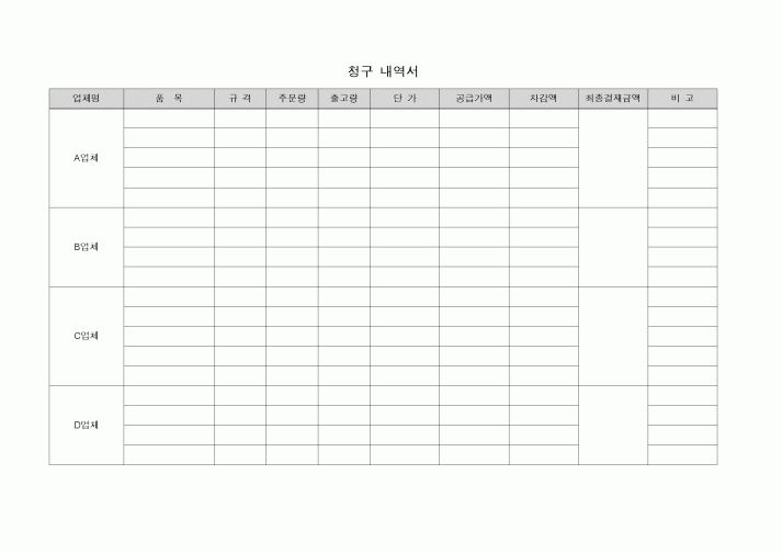 (총무)업체별 청구 내역서