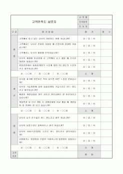 설문지(고객만족도)