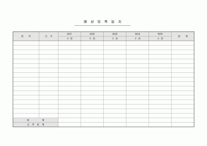 매상등록일지