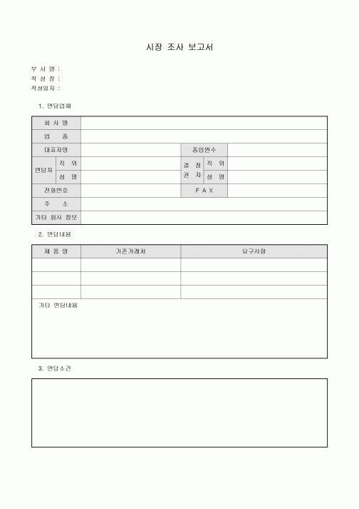 보고서(시장 조사)
