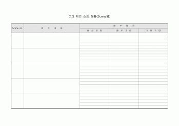 C.G처리 소요 현황(Scence별)