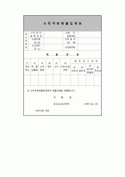 (연말정산) [2008년 연말정산] 소득자료제출집계표