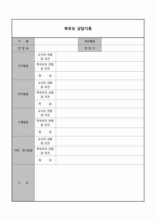 (운영) 학부모 상담기록