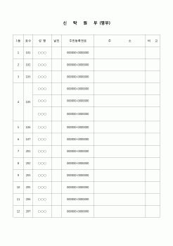 (법률계약)신탁원부(명부)