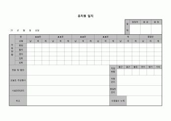 (유아교육) 유치원일지(출석현황중심)