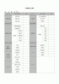 (재무예산)기초단가 LIST(인테리어리모델링)