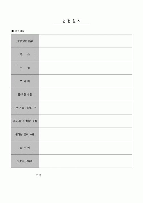 (기타) 면접일지(주유소)