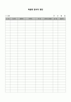 (종교)  복음회 참석자명단(교회)