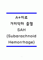 A+자료 거미막하 출혈 SAH Subarachnoid Hemorrhage) 1페이지
